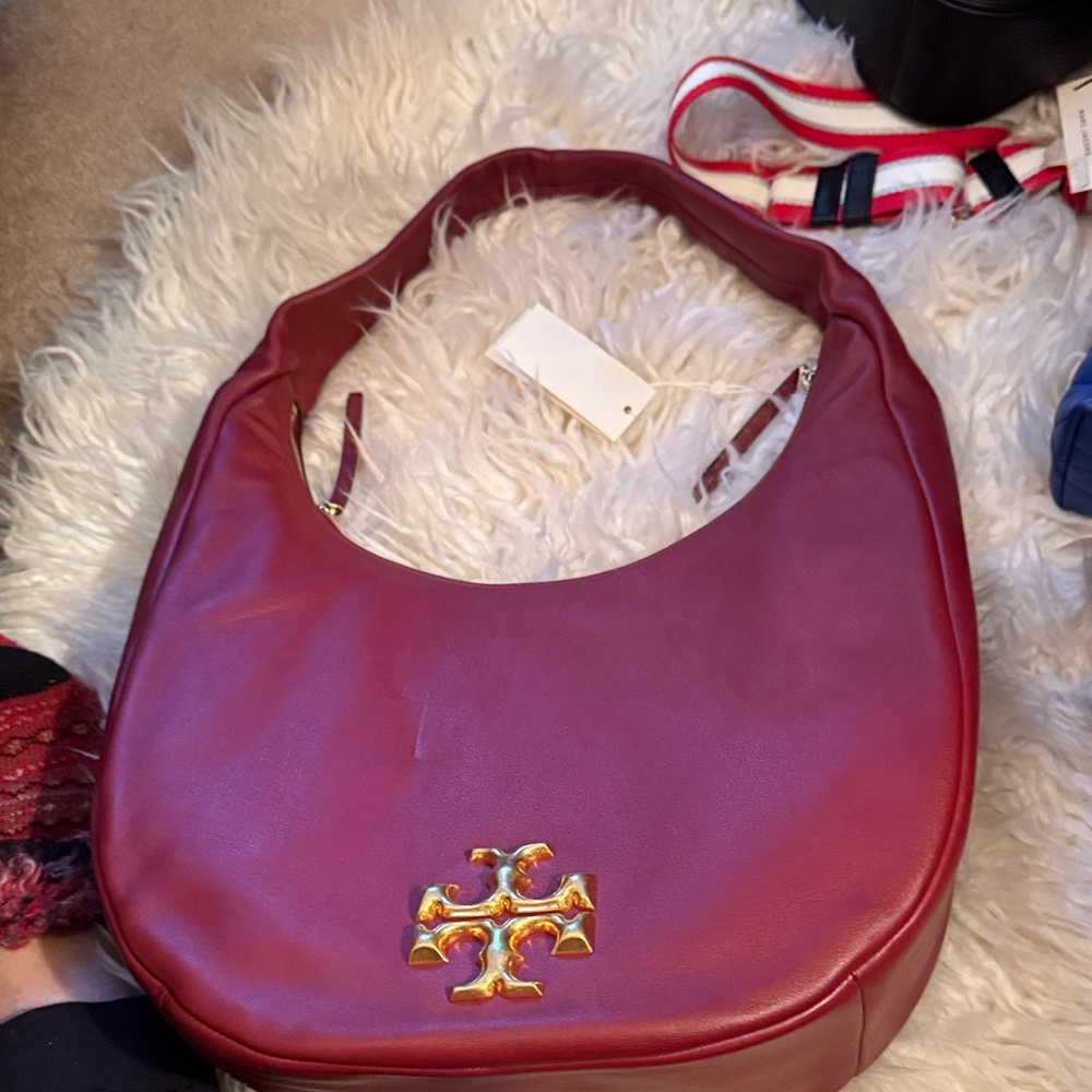 Tory Burch Red Leather Shoulder Bag